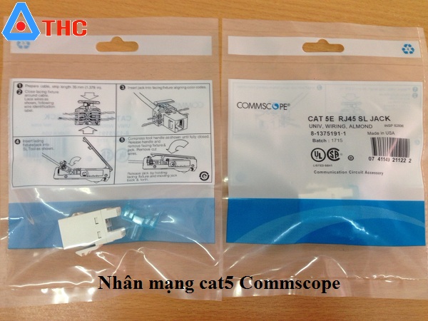 Nhân mạng âm tường RJ45, Cat5 Commscope